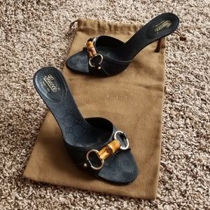 Gucci Shoes Guccissima Bamboo Heels Size 7 1/2 B